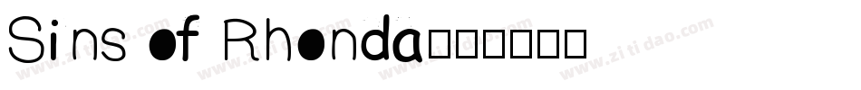 Sins of Rhonda字体转换